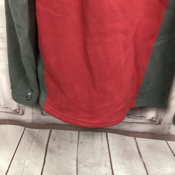 The North Face Fleece Zip Up Red Gray M - Picture 6 of 8